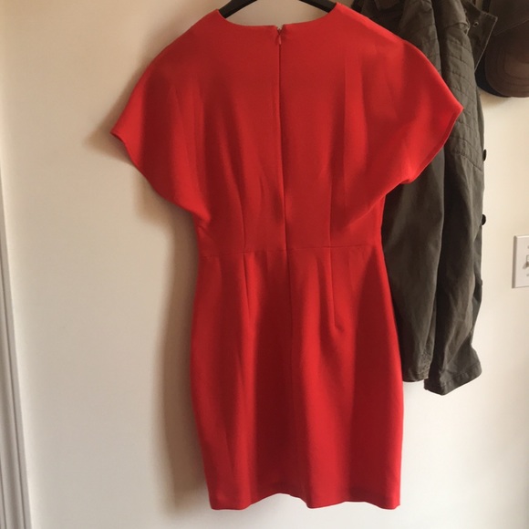 ASOS Shift Dress in Red Orange - Picture 3 of 4